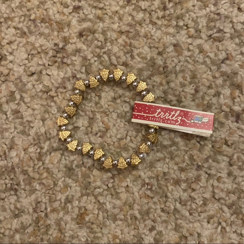 Plastic Gold Christmas Tree Bracelet